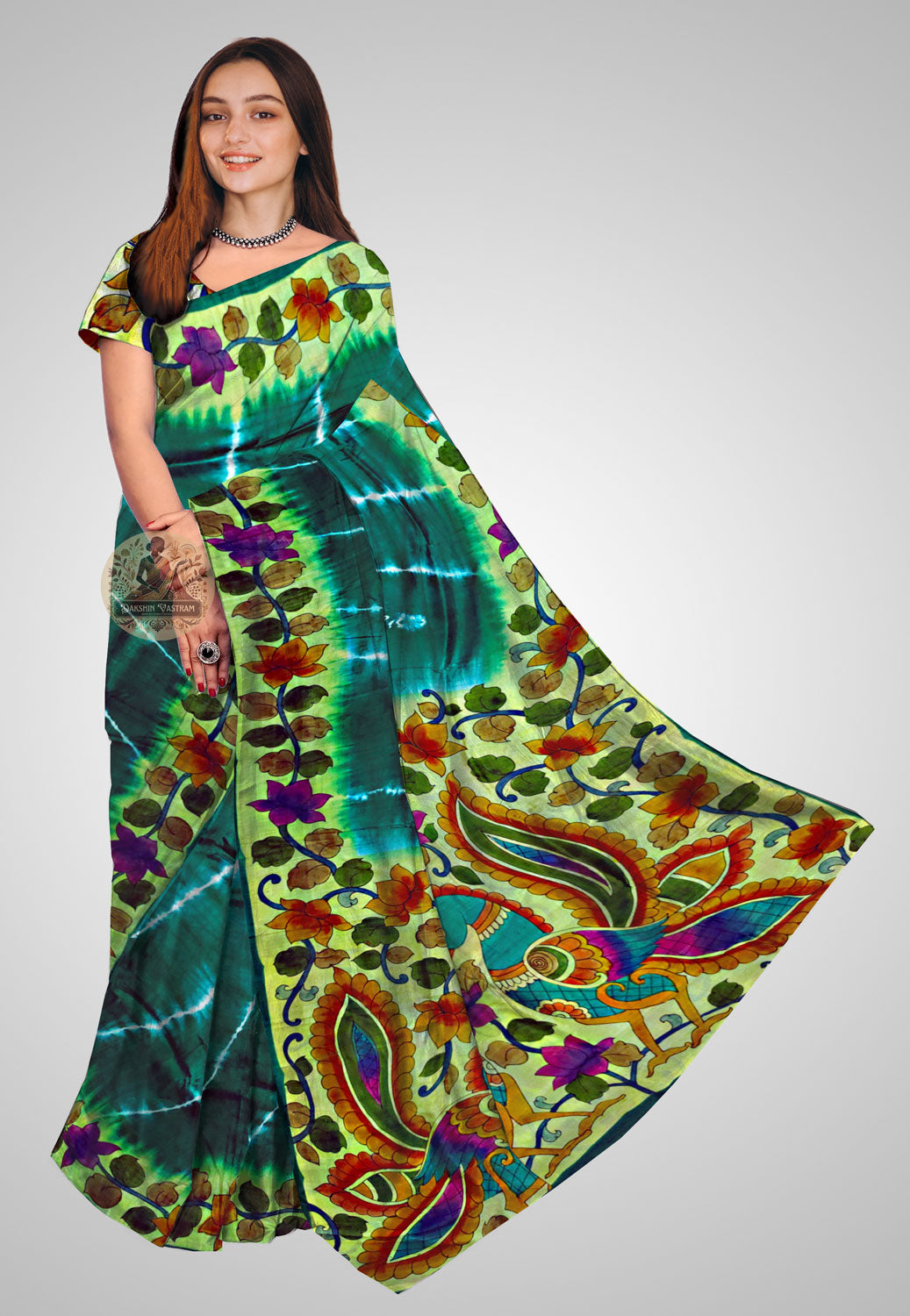 Pure Katan silk saree with regal drape and elegant finish