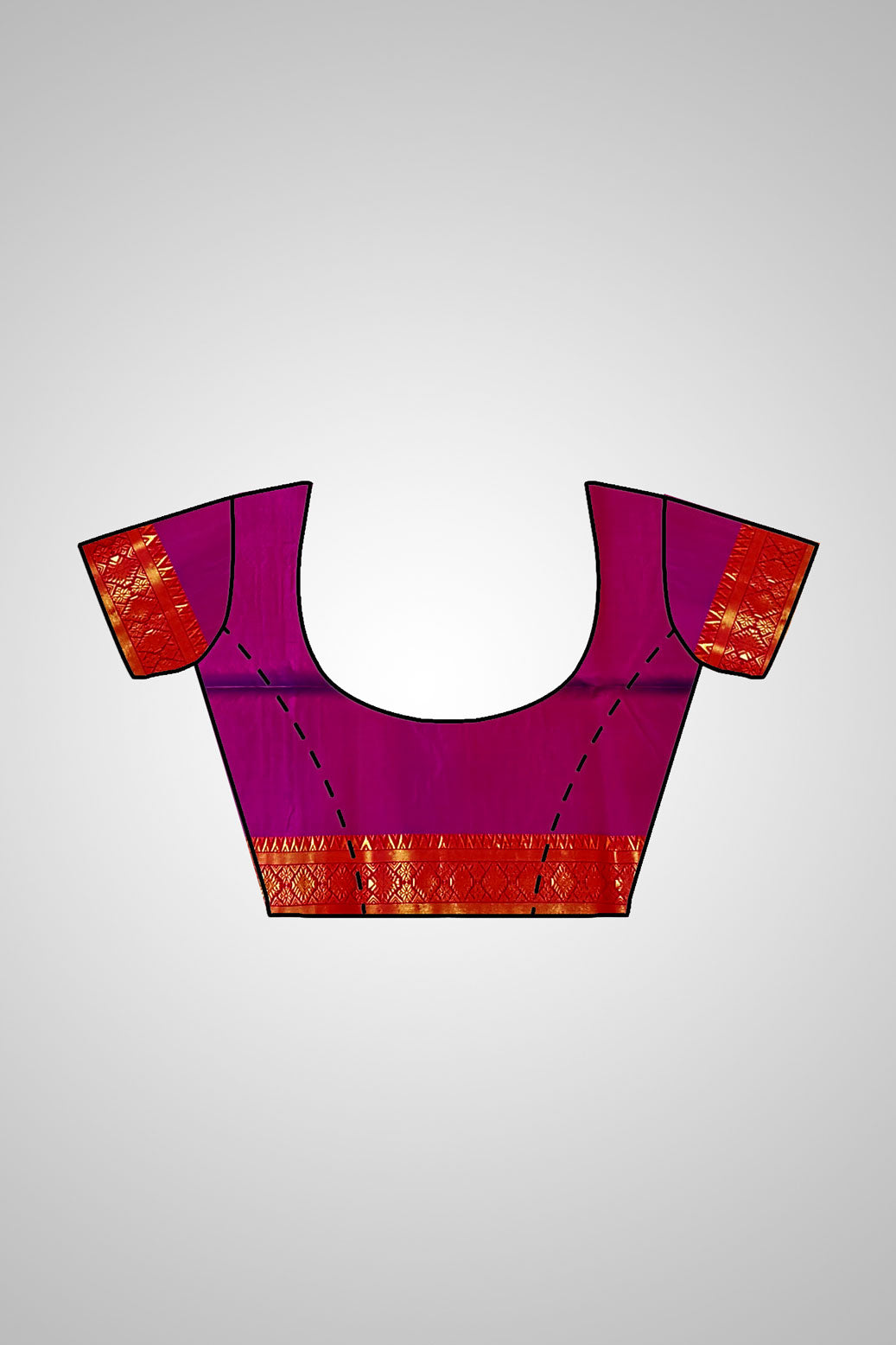 Buy Handloom Pure Silk Saree – Saree with blouse view