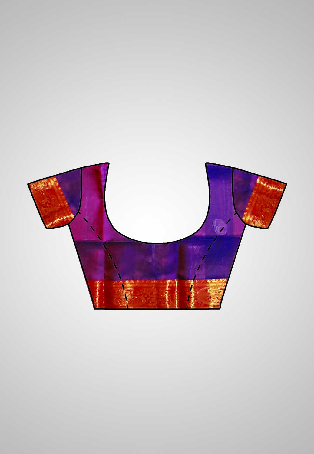 Traditional Indian Katan silk saree in vibrant heritage color