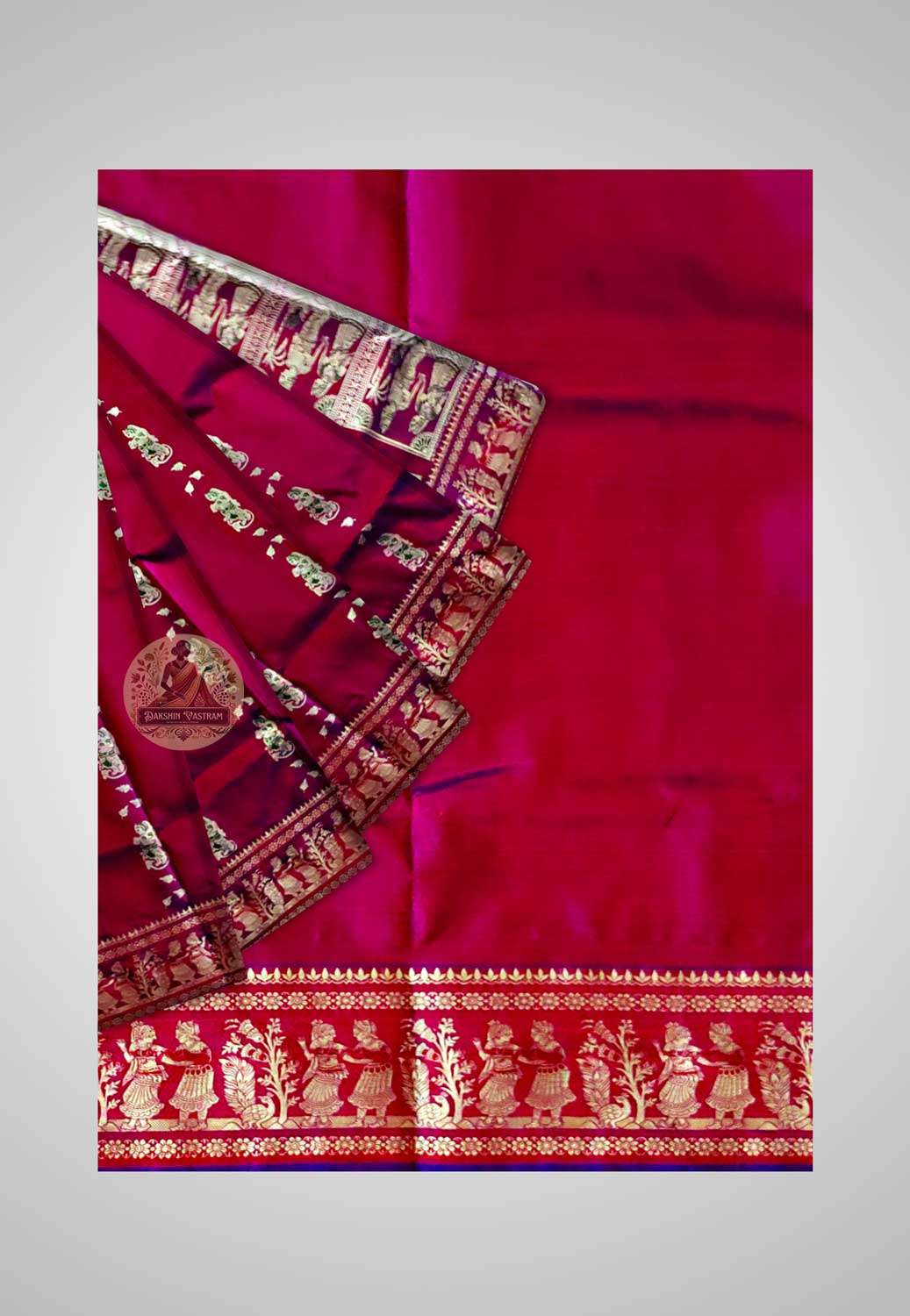 Buy Baluchari Silk Saree online – Baluchari Silk Saree full saree view