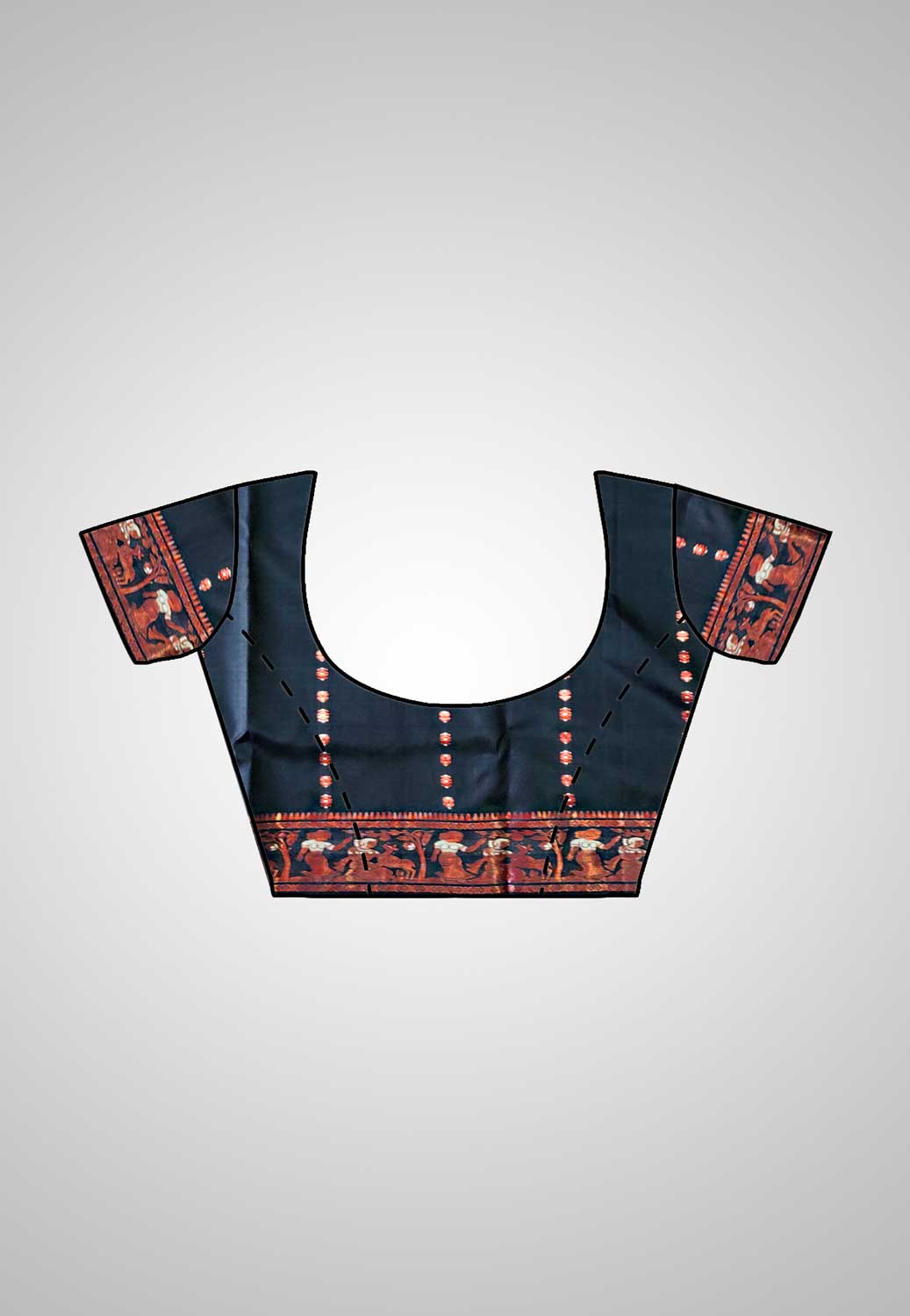 Buy Handloom Swarnachari Silk Saree online – blouse view
