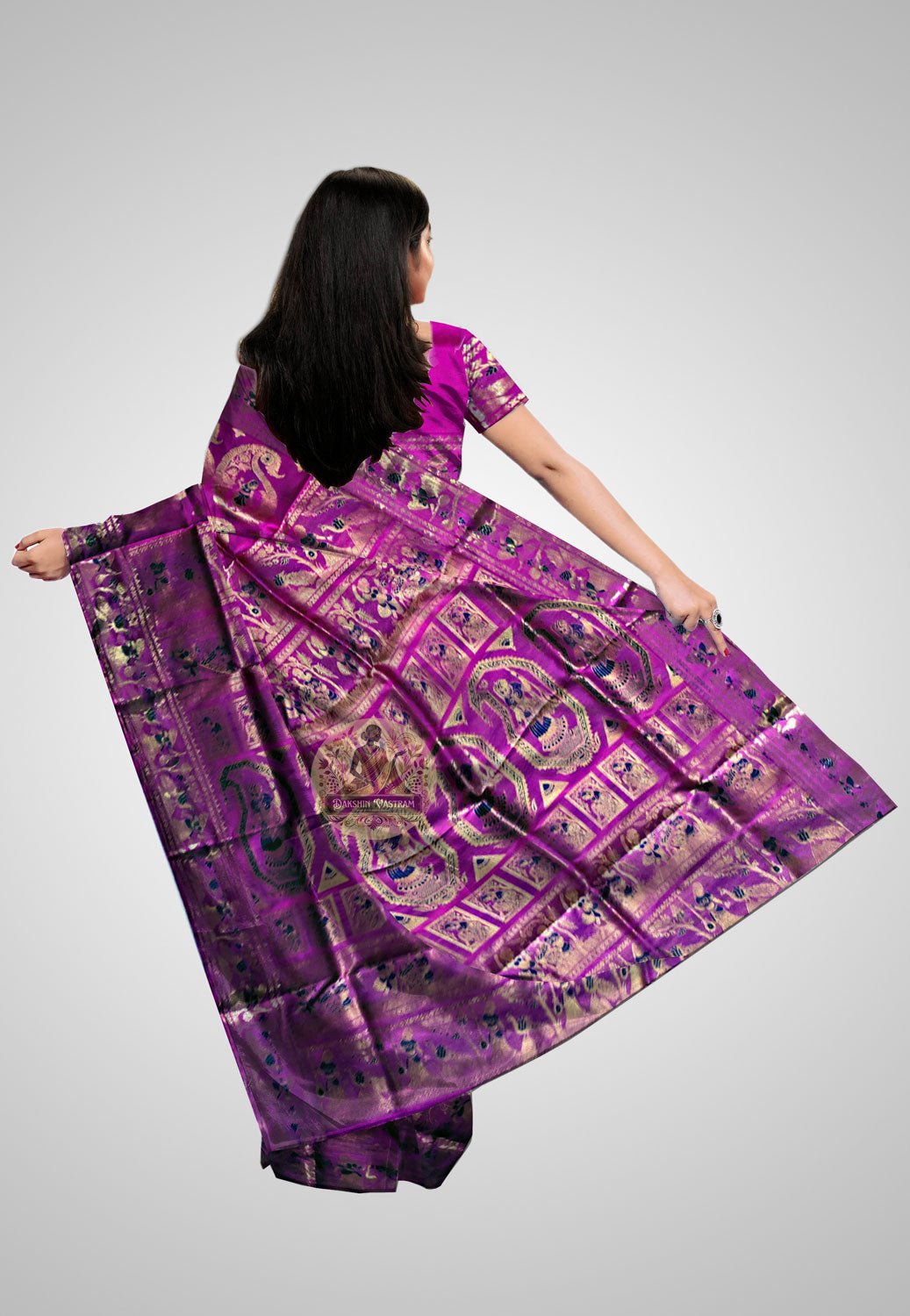 Buy Swarnachari Silk Saree online – Swarnachari Saree rear view