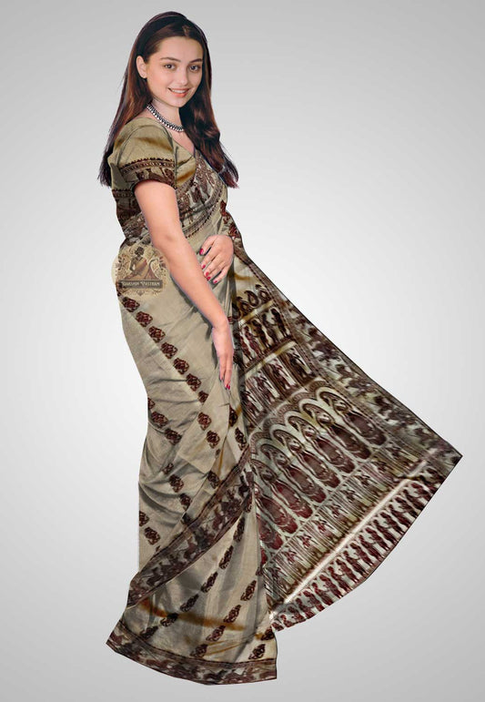 Buy Baluchari Silk Saree online – Handloom Baluchari Saree side view