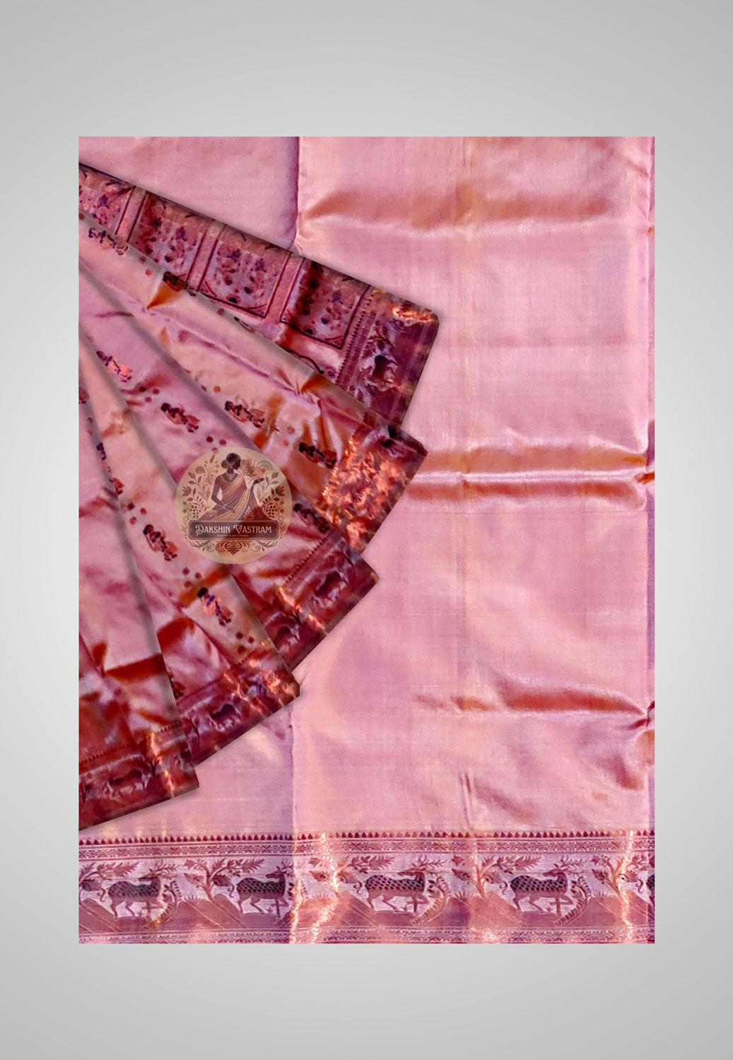 Buy Swarnachari Silk Saree online – Full saree view in traditional style