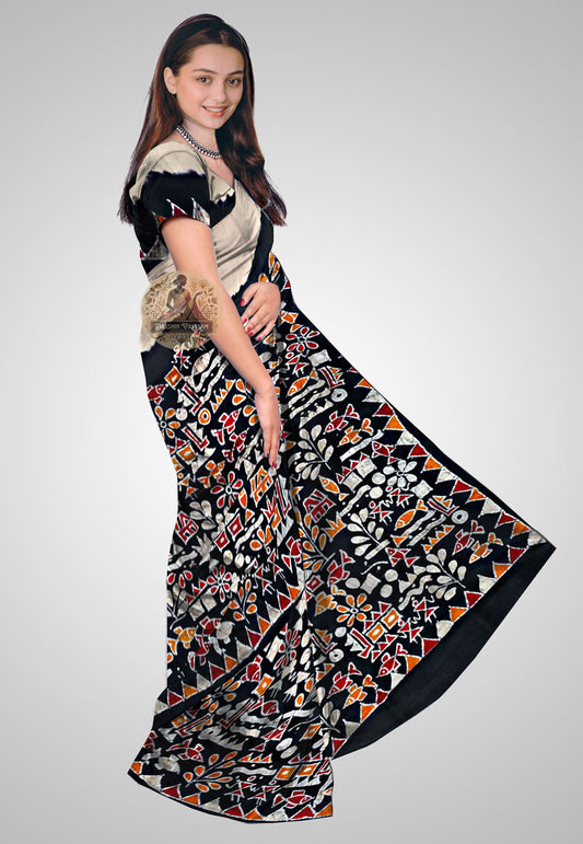 Order Indian Handloom Saree – Side angle showcasing intricate weave