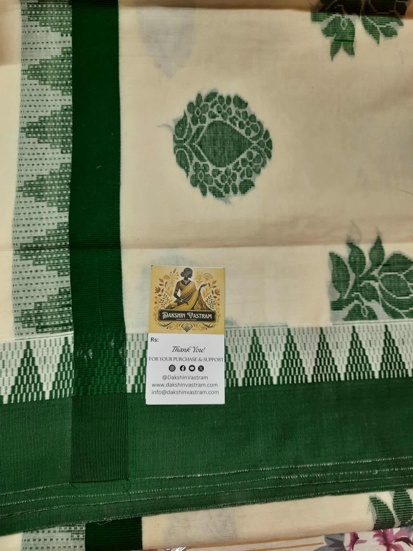 Kasavu Saree | Handcrafted from handloom organic cotton