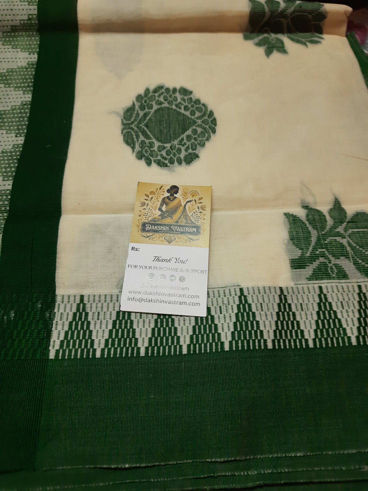 Kasavu Saree | Handcrafted from handloom organic cotton
