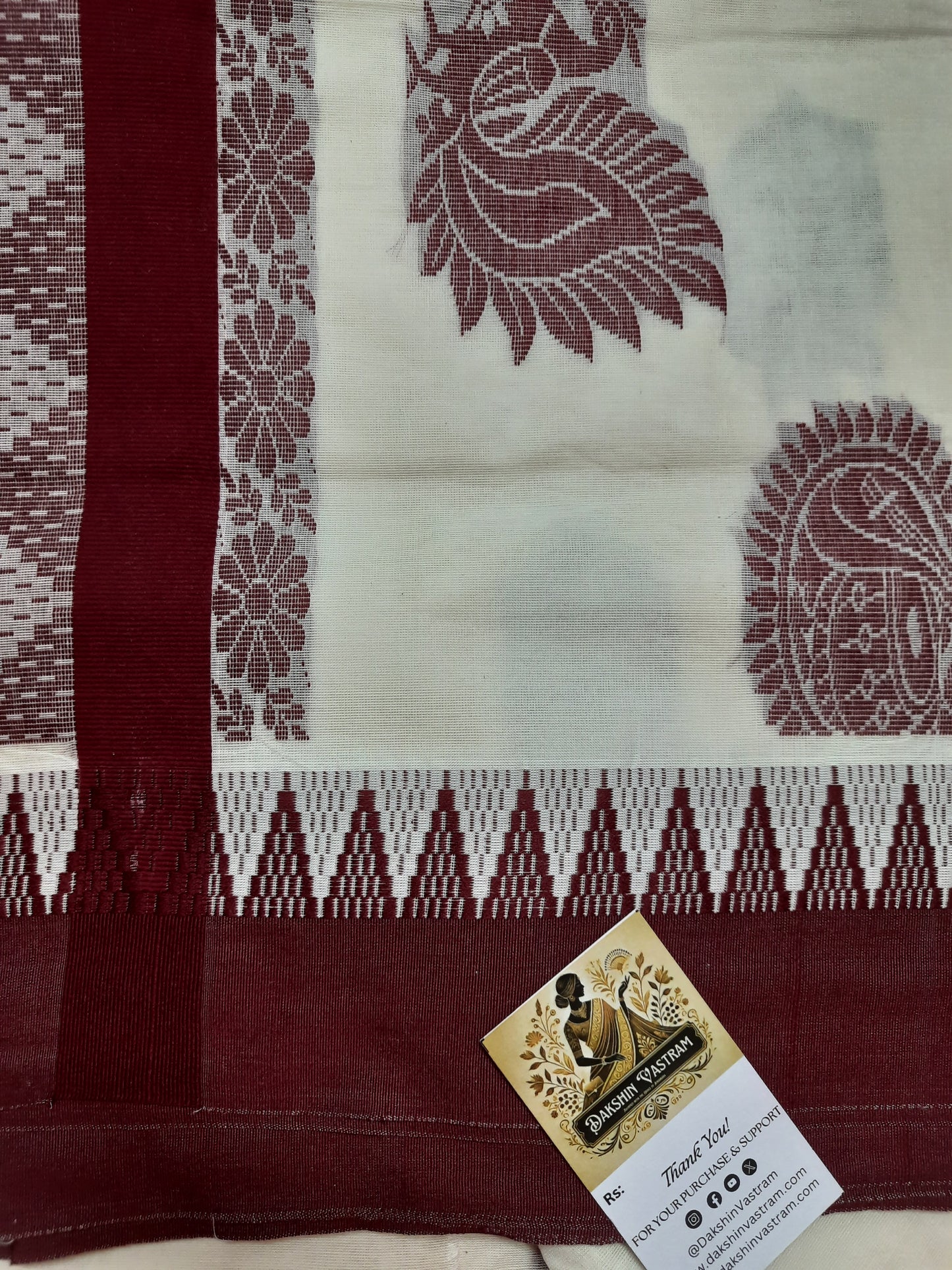 Kasavu Saree | Soft, organic cotton using traditional handloom techniques