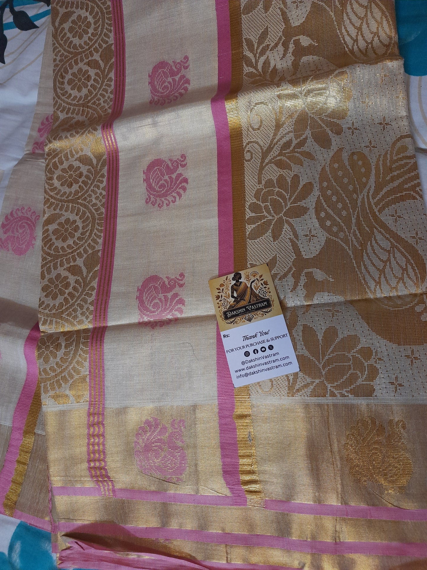 Kasavu Saree | Crafted with organic cotton, the Kasavu Saree is a stunning and eco-friendly choice