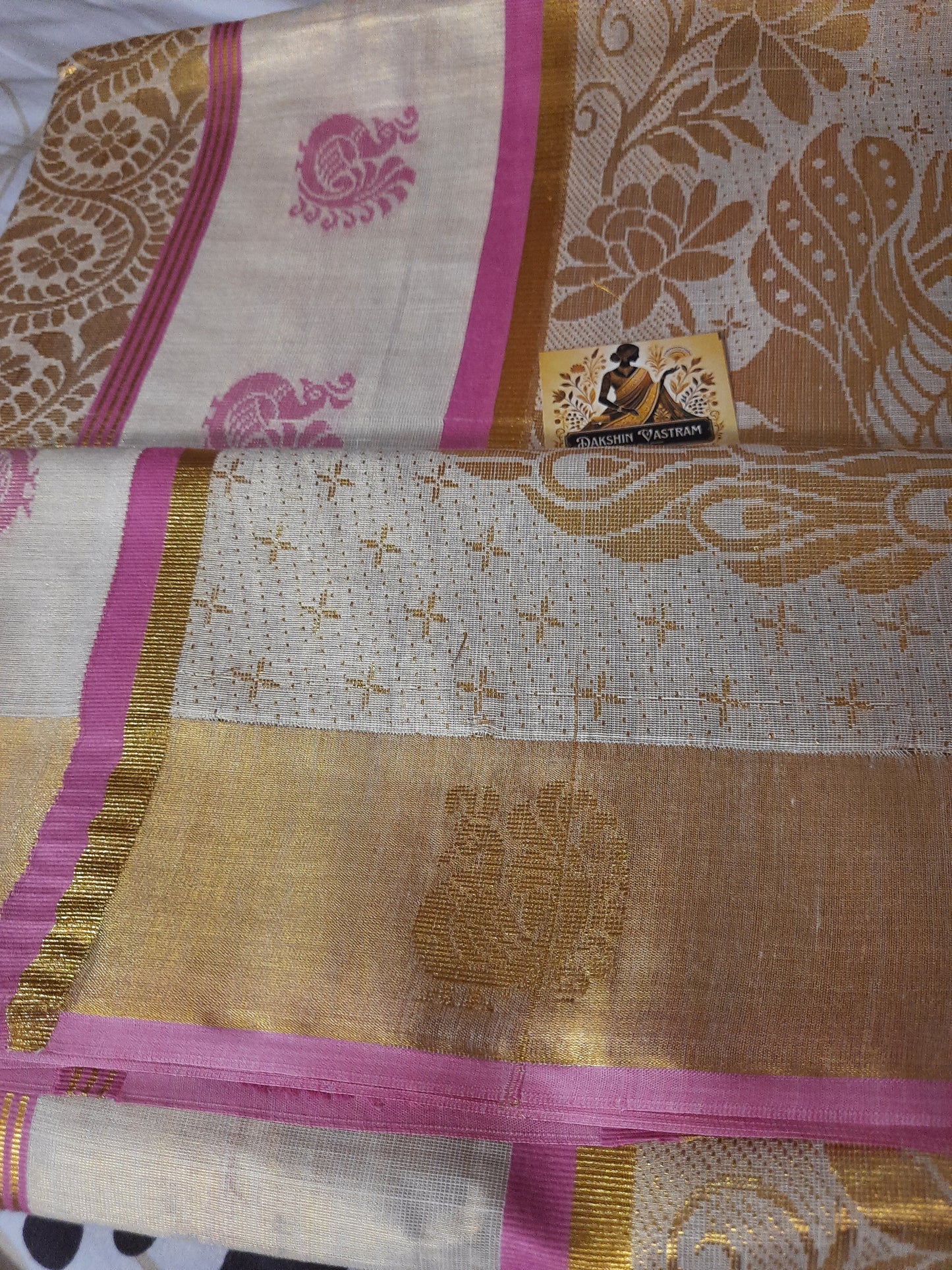 Kasavu Saree | Crafted with organic cotton, the Kasavu Saree is a stunning and eco-friendly choice