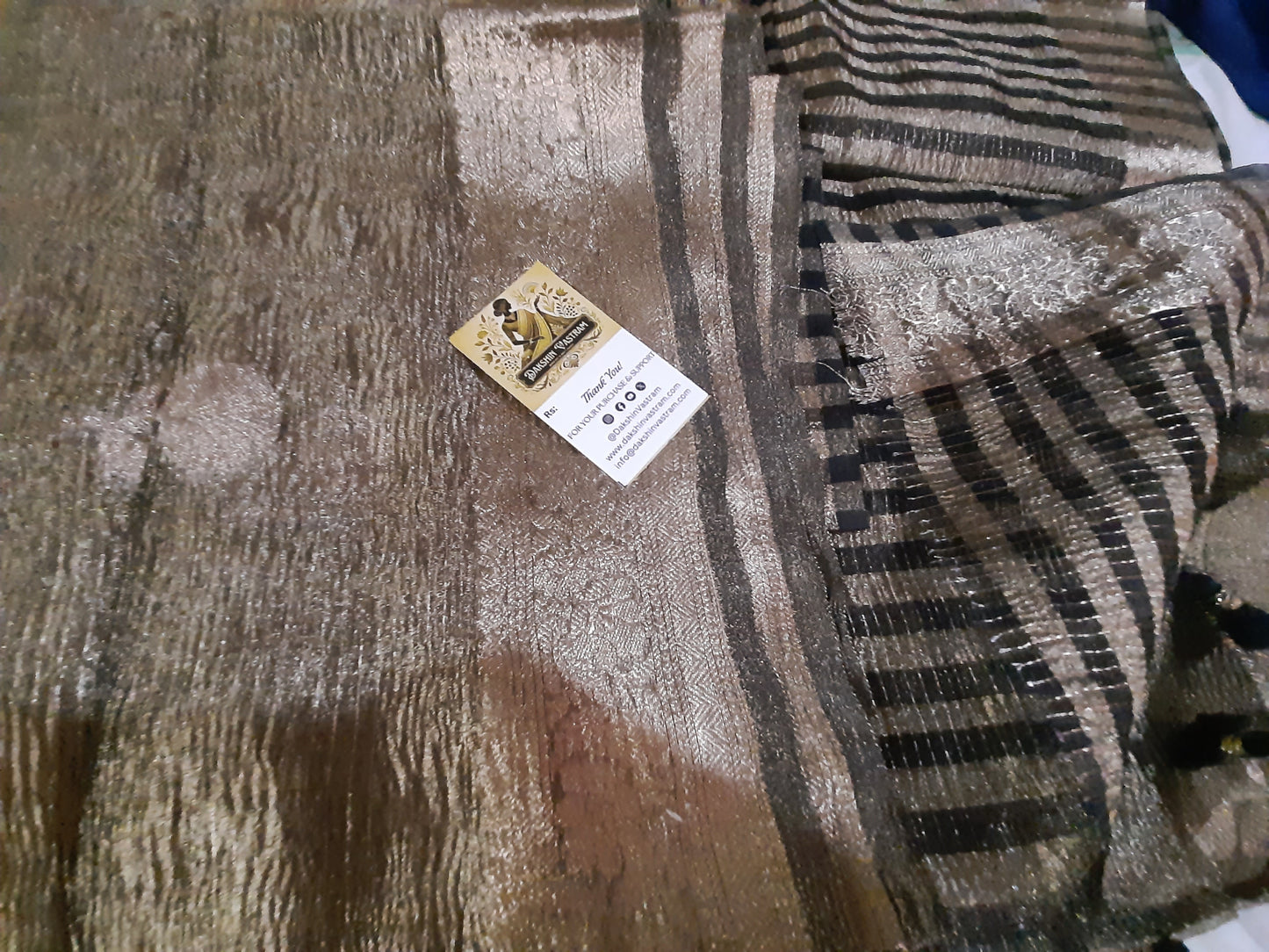 Full view of Tissue Banarasi Saree emphasizing timeless elegance and sustainable material