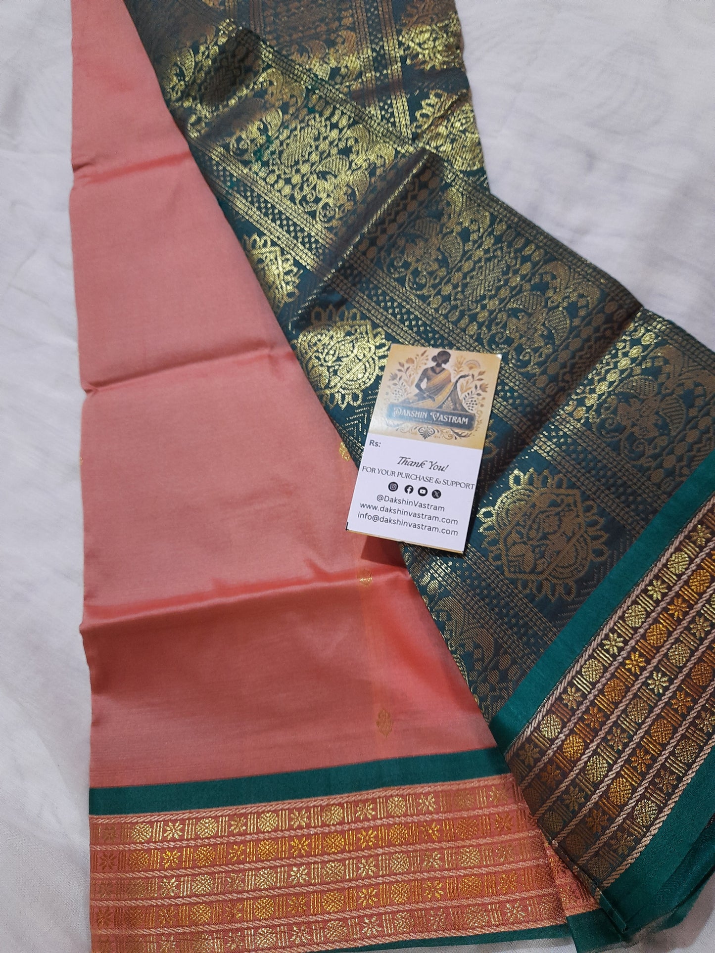 Side view of Semi Silk Saree highlighting breathable draping and elegant design