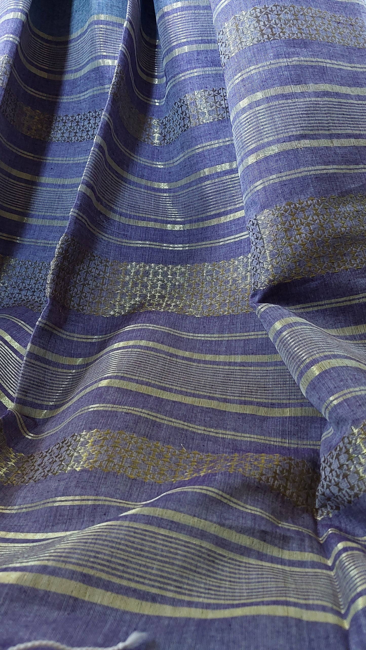 Buy Neerangi Saree online – Neerangi Blue Violet Saree rear view