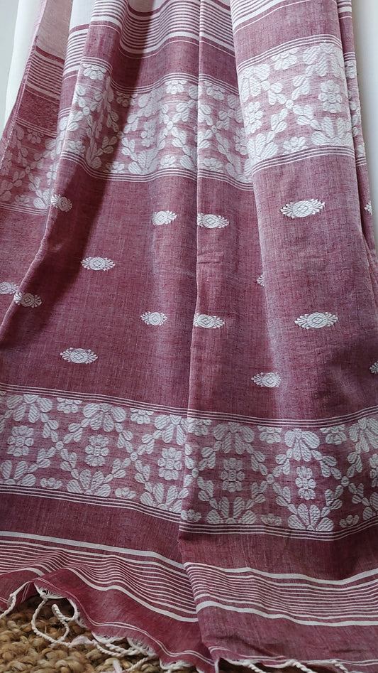 Buy Kasturi Saree online – Kasturi Assam Cotton Saree side view