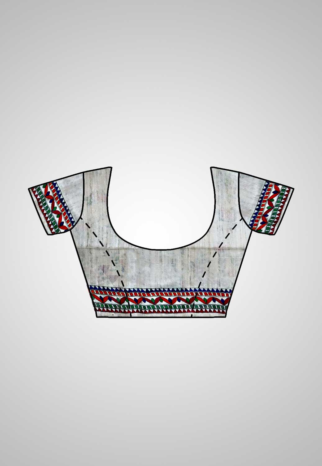 Buy Ghicha Tussar Silk Saree online – Ghicha Tussar Saree blouse view