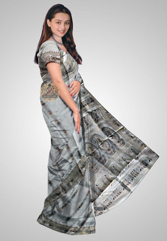 Buy Swarnachari Silk Saree online – Swarnachari Handloom Saree side view