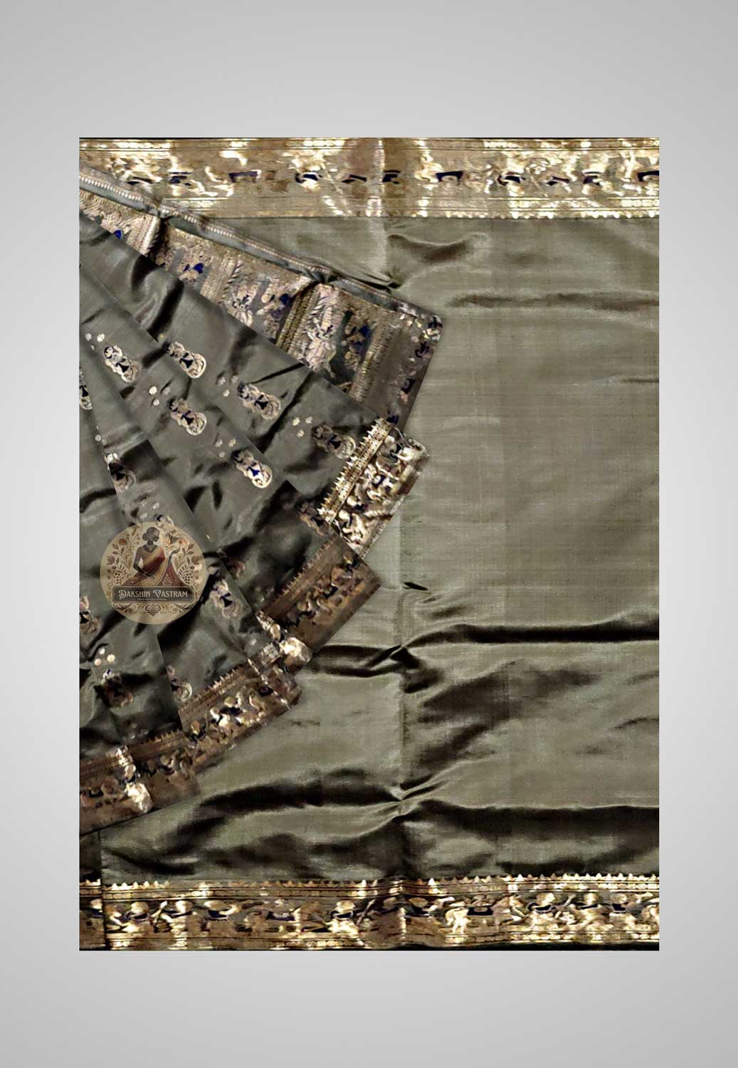 Buy Swarnachari Silk Saree online – Swarnachari Pure Silk Saree full saree view
