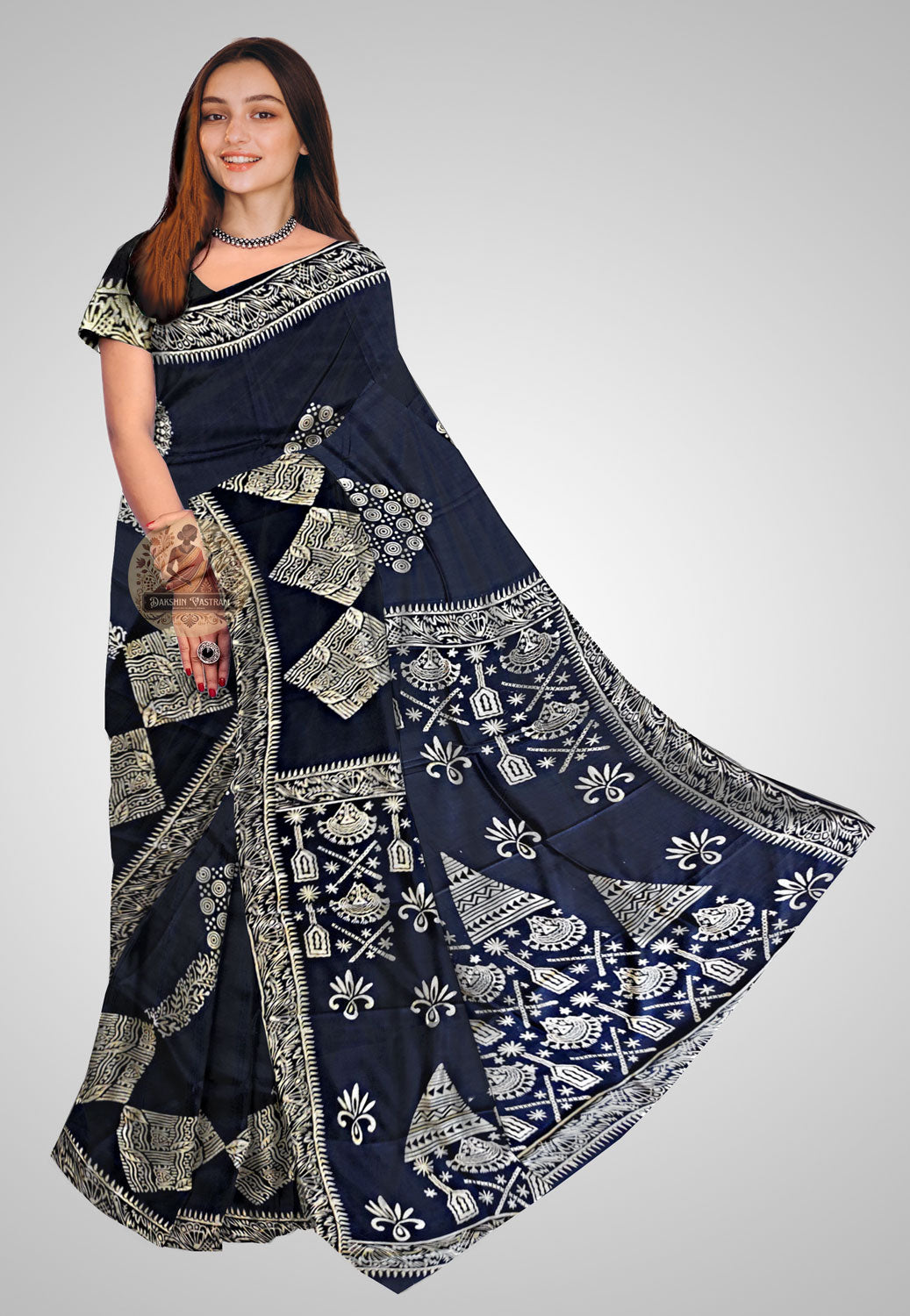 Buy Bishnupur Silk Saree online – Bishnupur Silk Saree front view