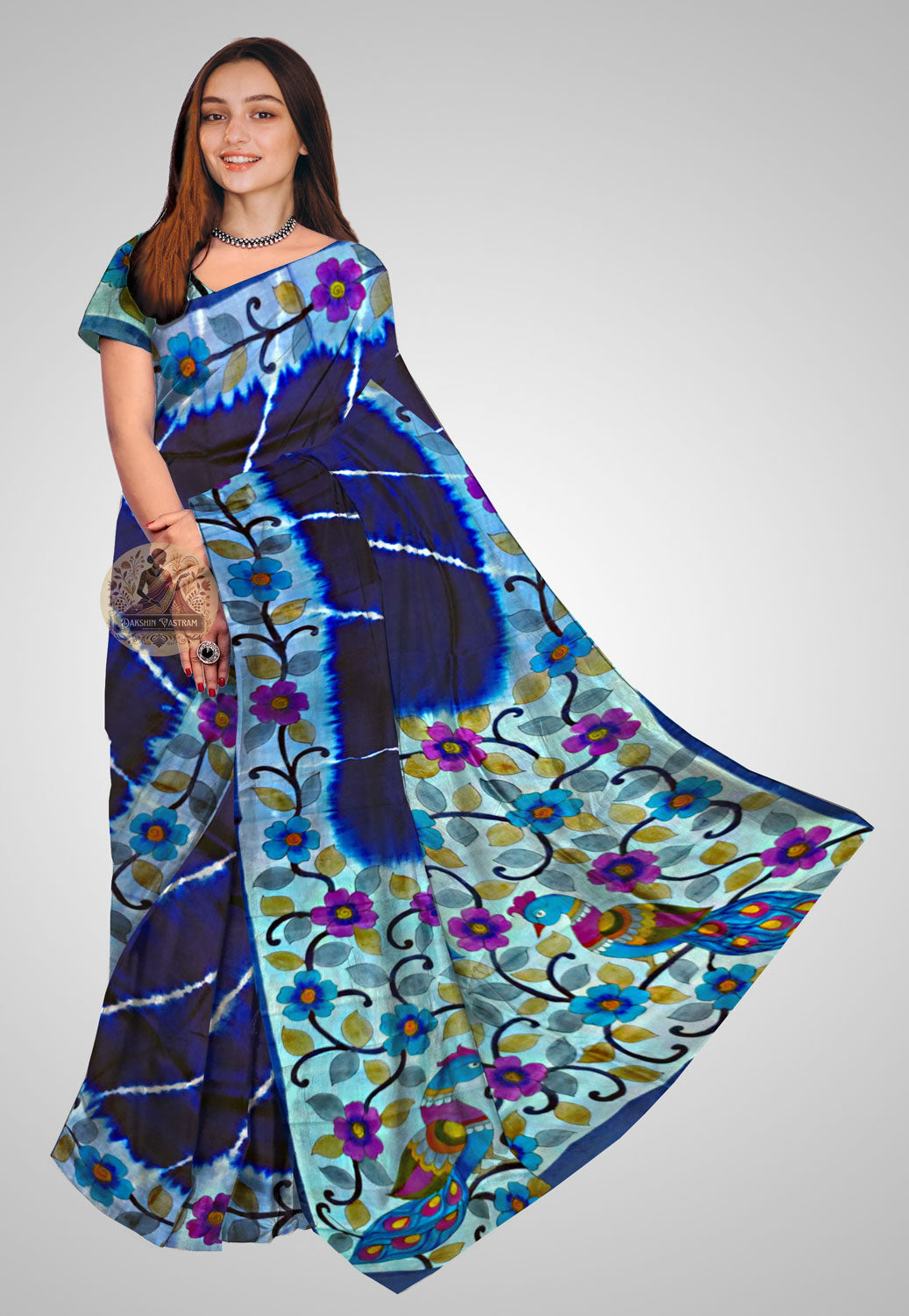 Pure Katan silk saree with rich texture and graceful drape
