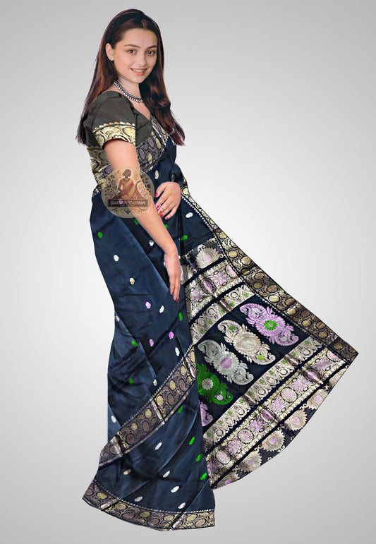 Buy Swarnachari Silk Saree online – Traditional Handloom Swarnachari Silk side view