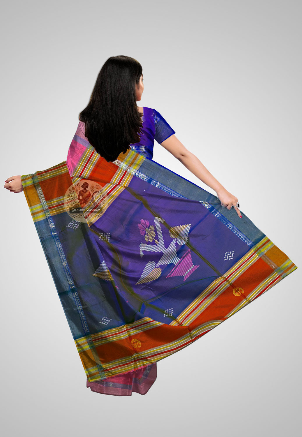 Elegant pure silk saree with classic artistry and flow