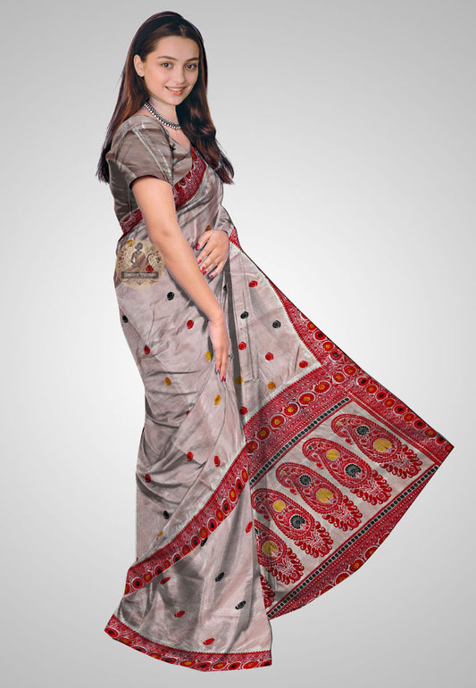 Buy Baluchari Silk Saree online – Side View