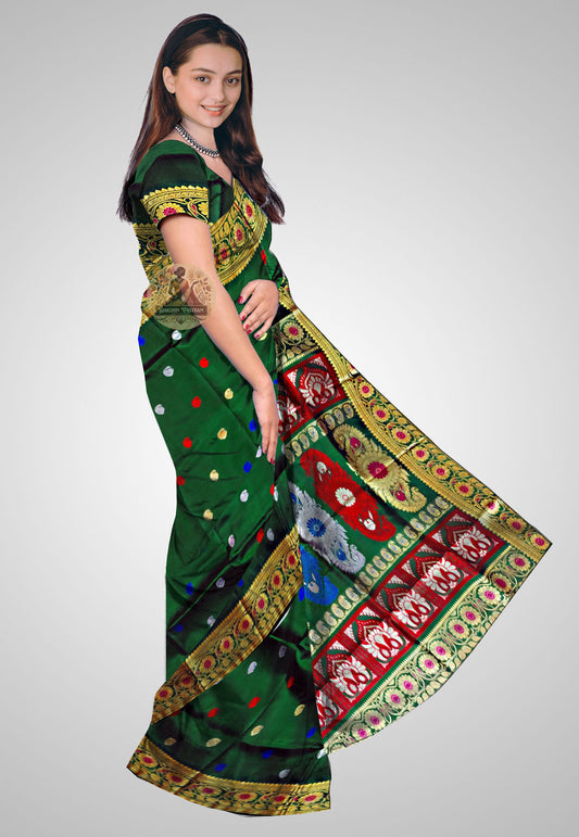 Buy Baluchari Silk Saree online – Exquisite Handloom Baluchari side view