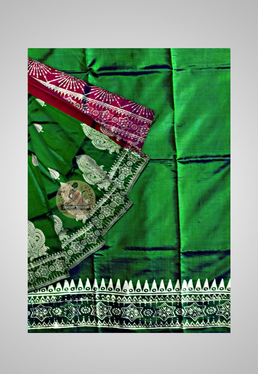 Buy Bishnupuri Katan Silk Saree online – Bishnupuri Katan Silk saree view