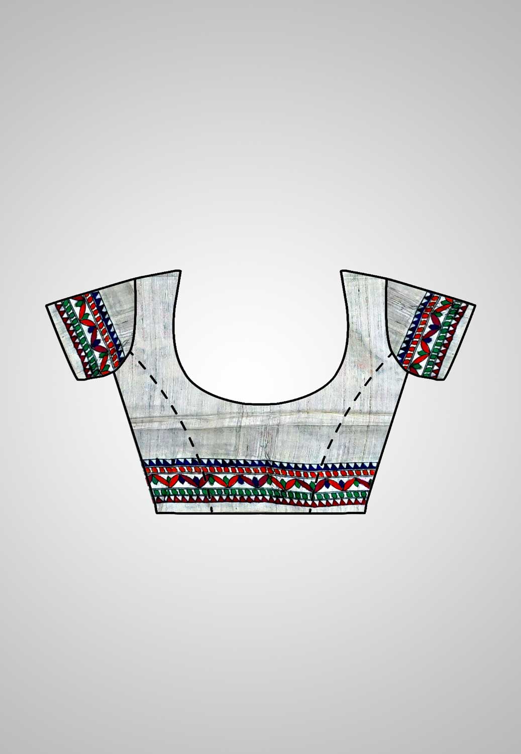 Buy Ghicha Tussar Saree online – Ghicha Tussar Saree blouse view