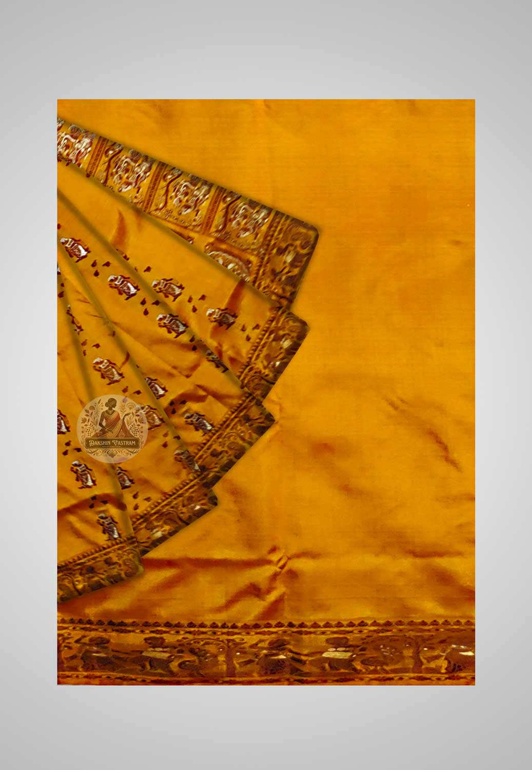 Buy Baluchari Silk Saree online – Baluchari Pure Silk Saree full saree view