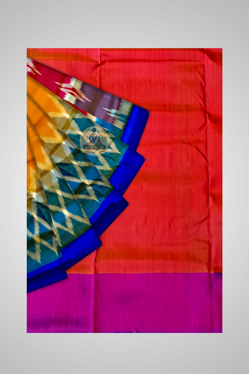 Buy Premium Silk Saree – Close-up of textured silk weave