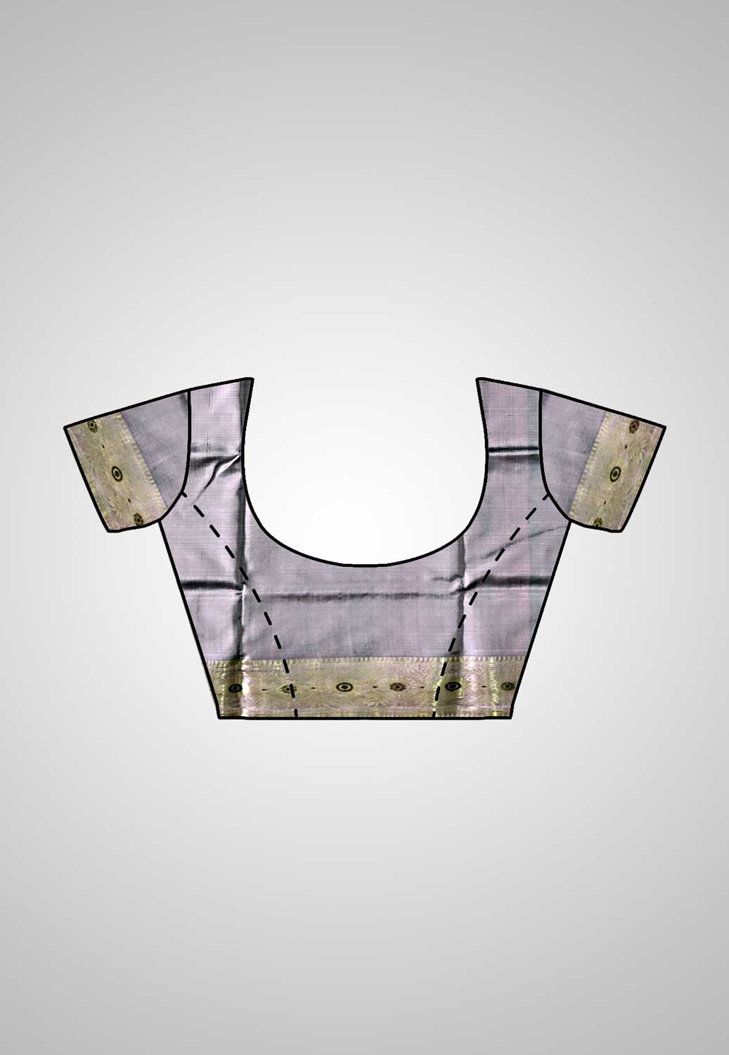 Buy Handloom Swarnachari Pure Silk Saree online – blouse view