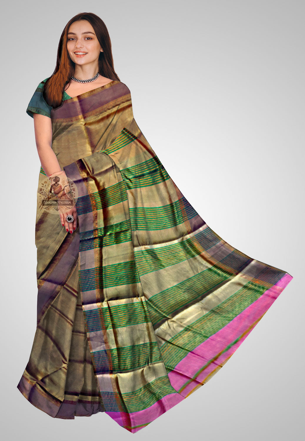 Buy Bishnupur Silk Saree online – Bishnupur Silk Saree front view