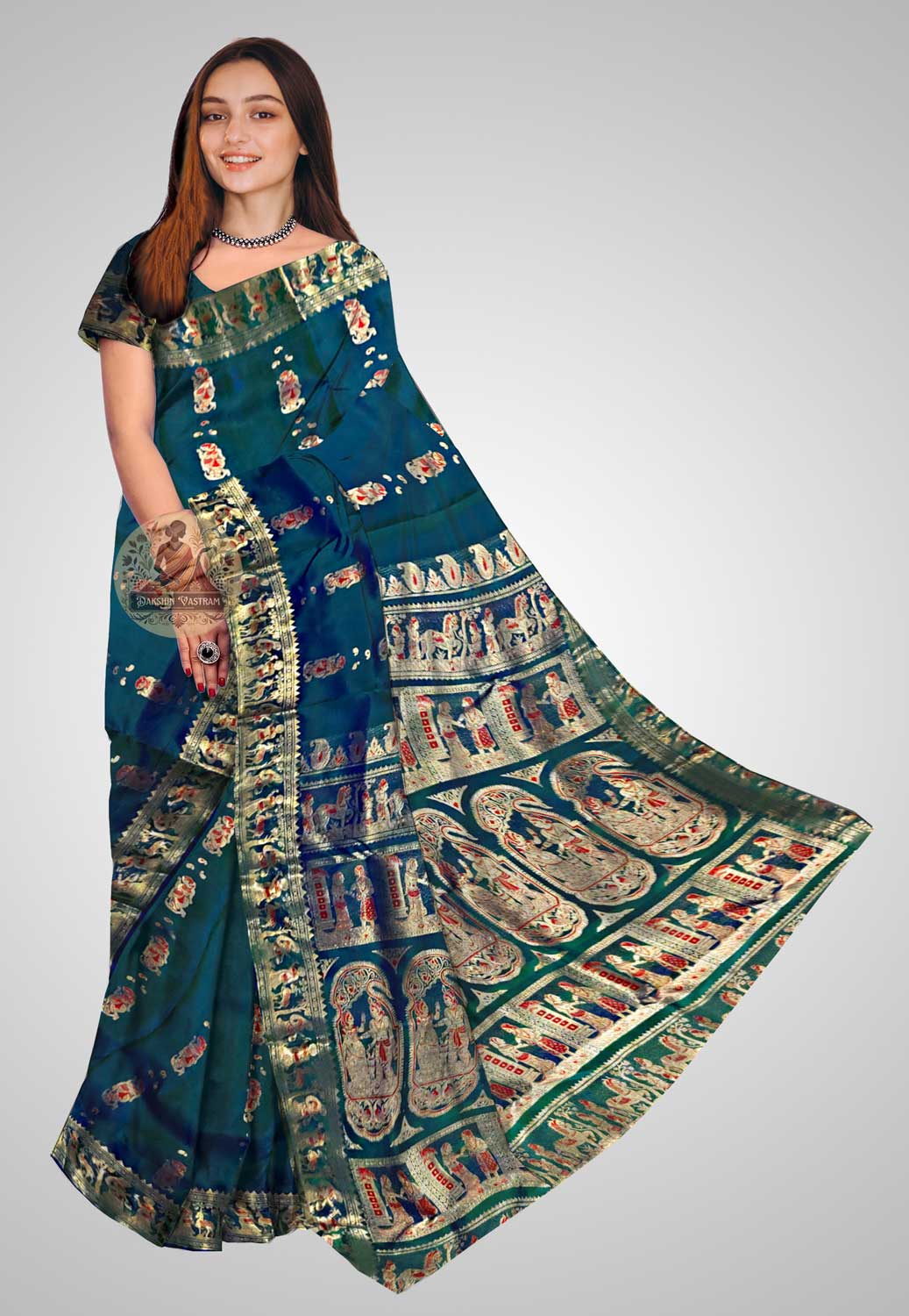 Buy Swarnachari Silk Saree online – Swarnachari Silk Saree front view