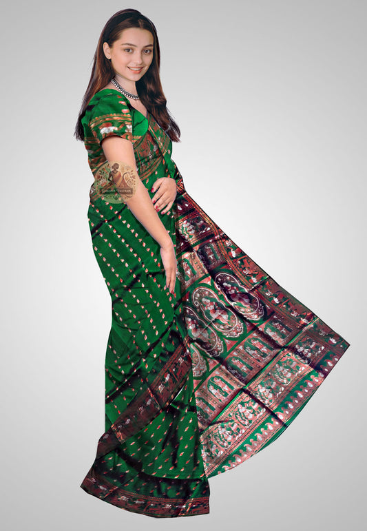 Buy Handloom Swarnachari Pure Silk Saree online – side view