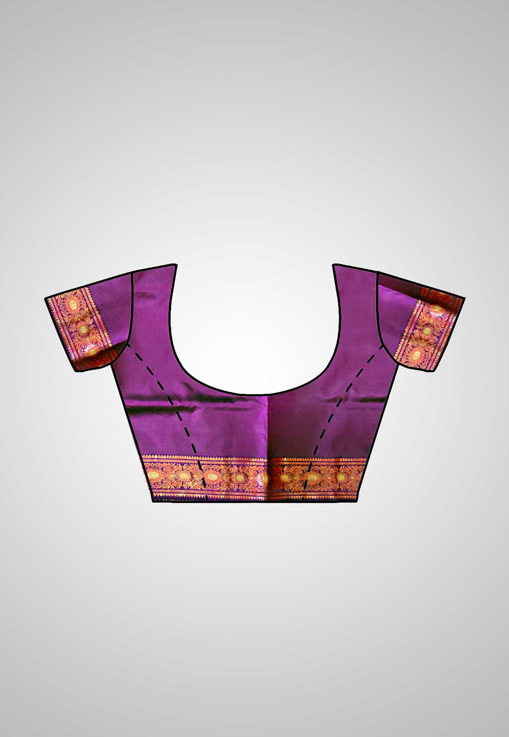 Buy Handloom Swarnachari Pure Silk Saree online – blouse view
