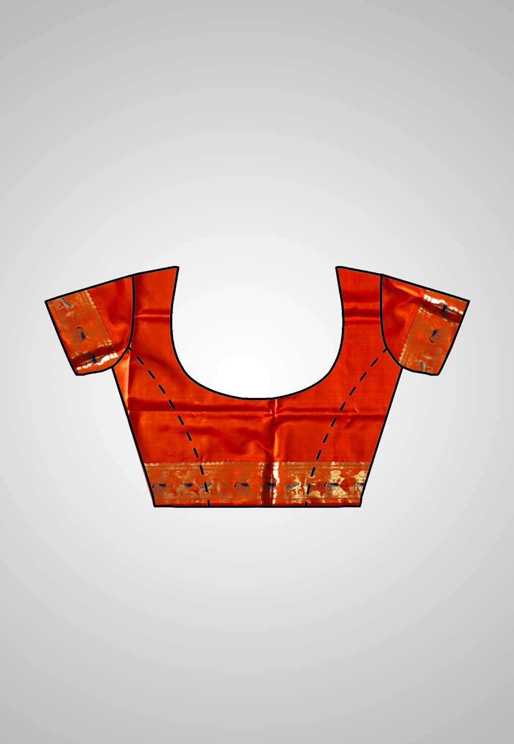 Buy Handloom Swarnachari Pure Silk Saree online – blouse view