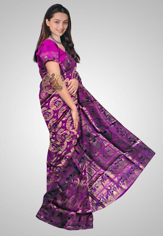 Buy Swarnachari Silk Saree online – Swarnachari Saree side view