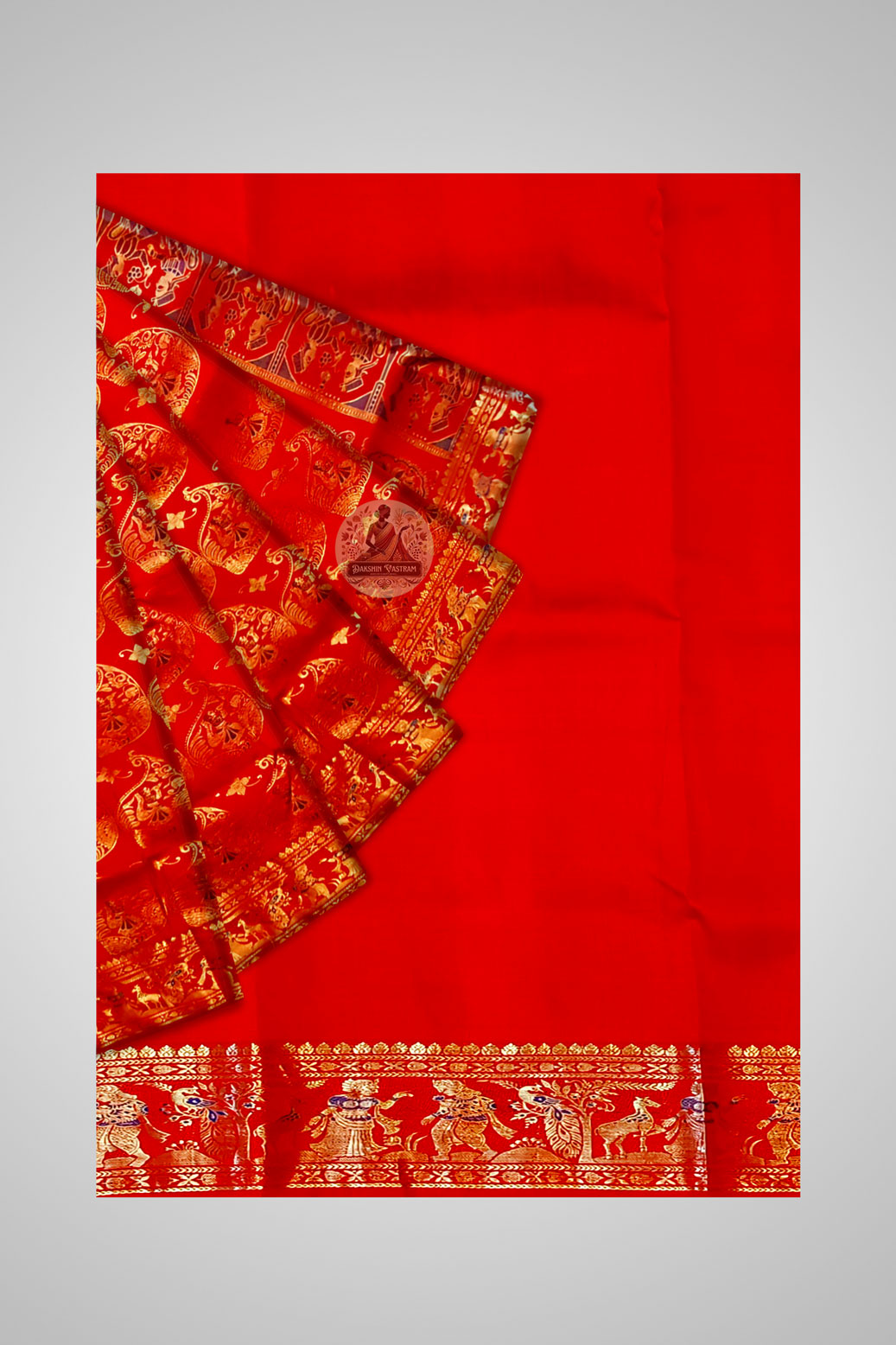 Shop Bengal Silk Saree online – Close-up of rich weaving craftsmanship