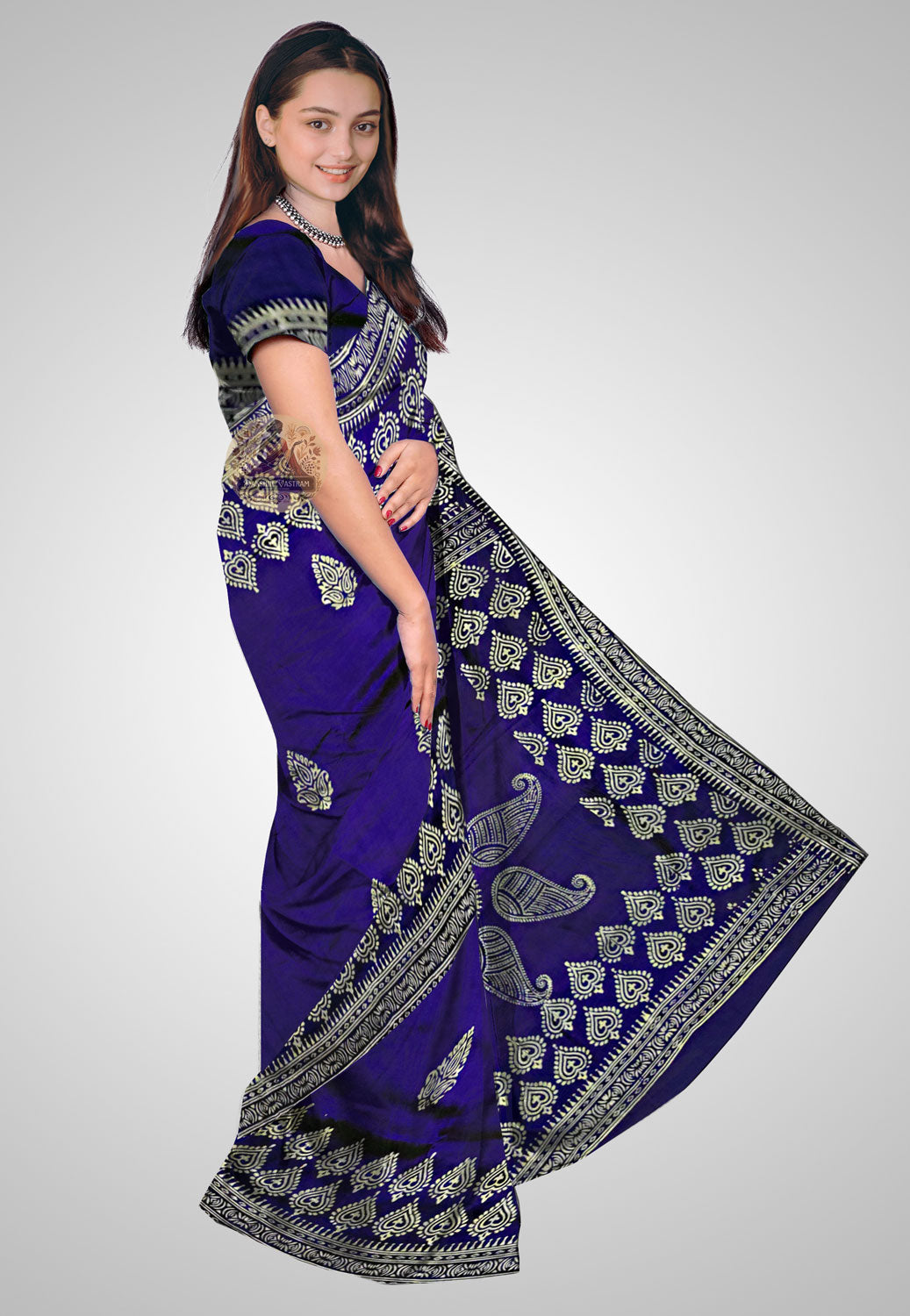 Handcrafted Katan silk saree for weddings and special events