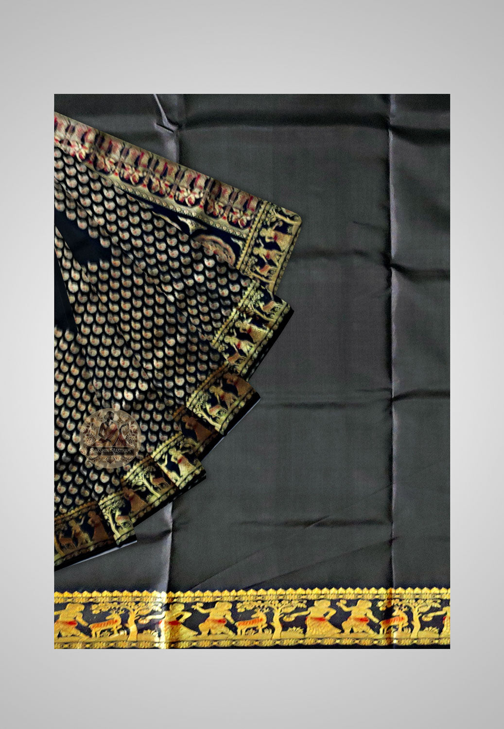 Buy Baluchari Silk Saree online – Handloom Baluchari Silk Saree full view