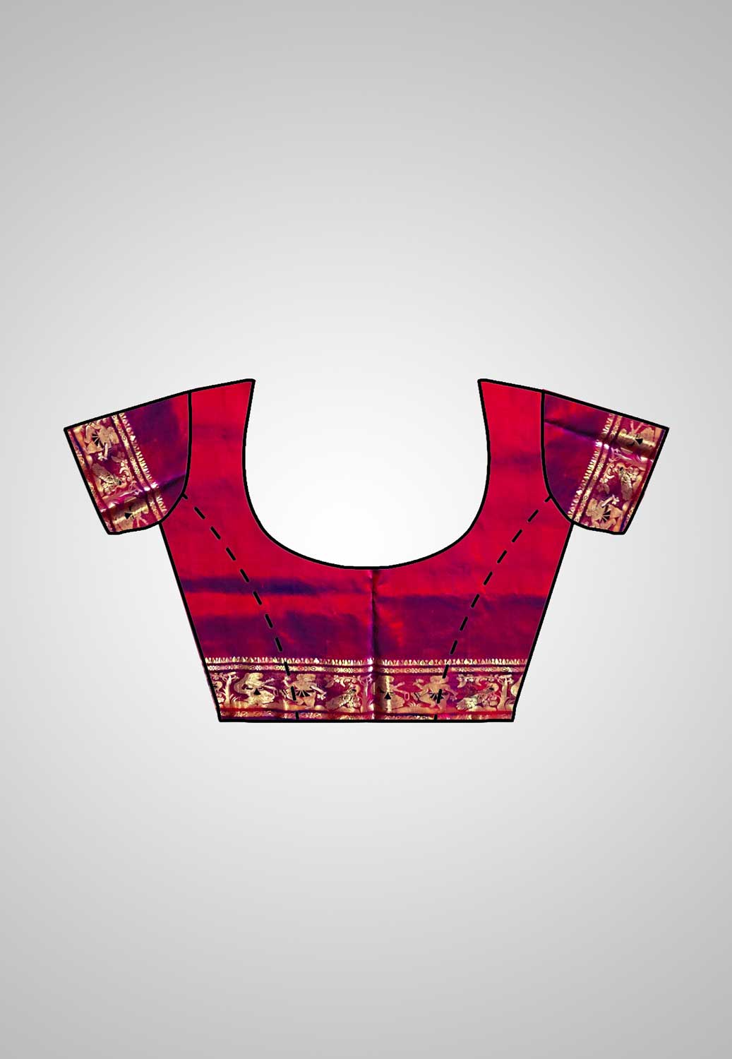 Buy Handloom Swarnachari Silk Saree online – blouse view