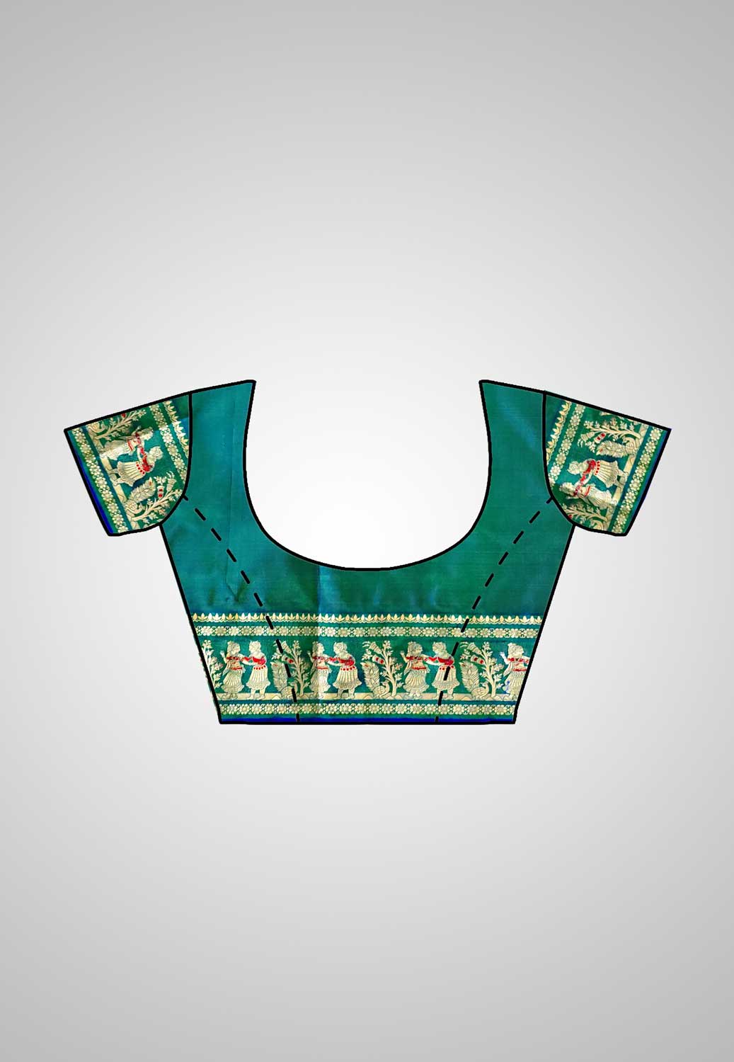 Buy Baluchari Silk Saree online – Baluchari Handloom Saree blouse piece