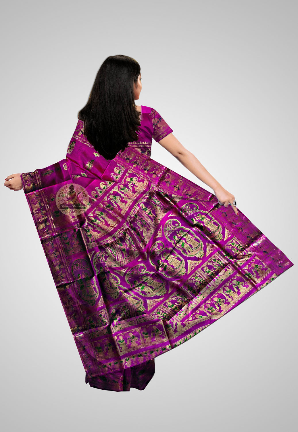 Opulent handwoven silk saree with traditional craftsmanship