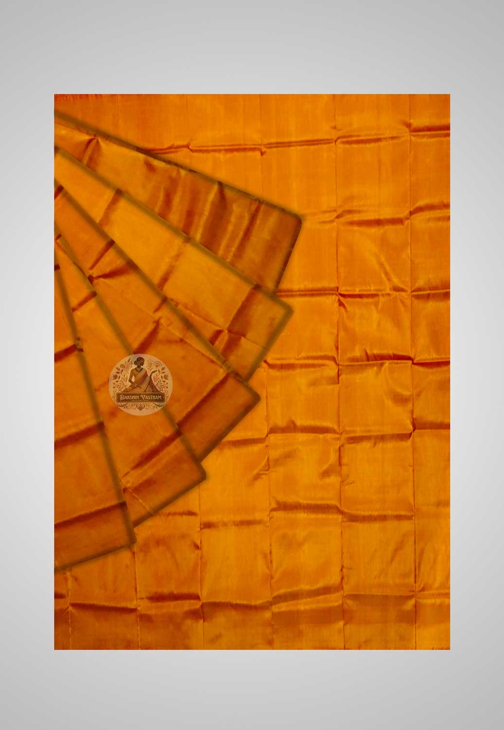 Close-up of Bishnupuri Silk Than – Smooth texture for bespoke sarees UK