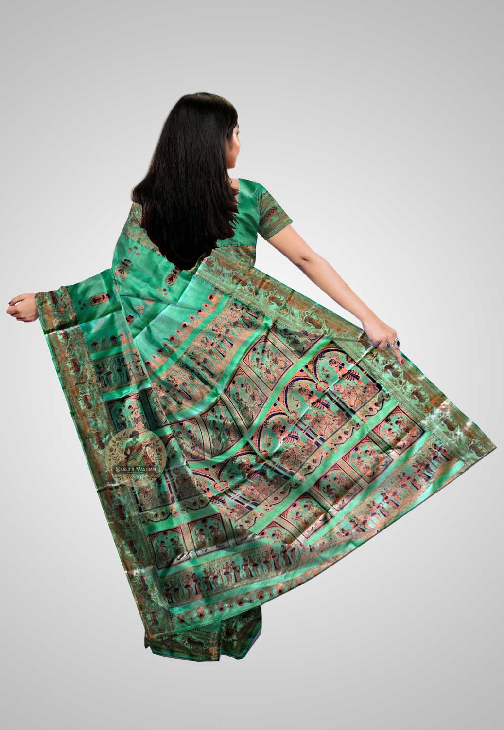 Buy Swarnachari Silk Saree online – Swarnachari Silk Saree rear view