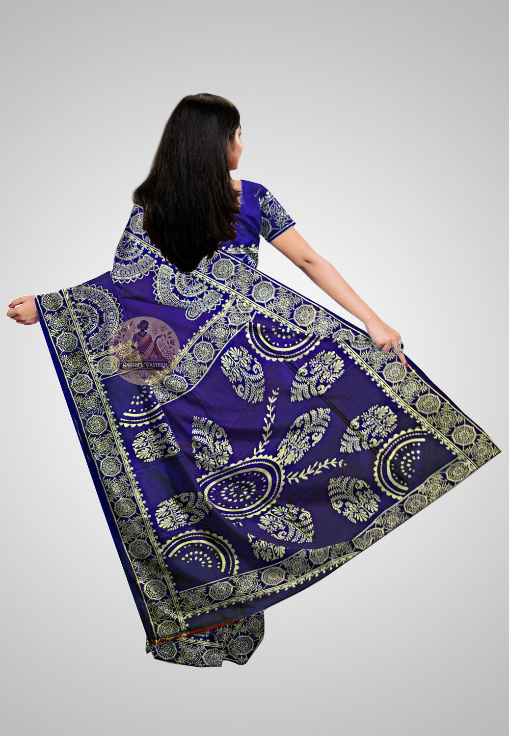 Graceful Katan silk saree with detailed artisanal weave