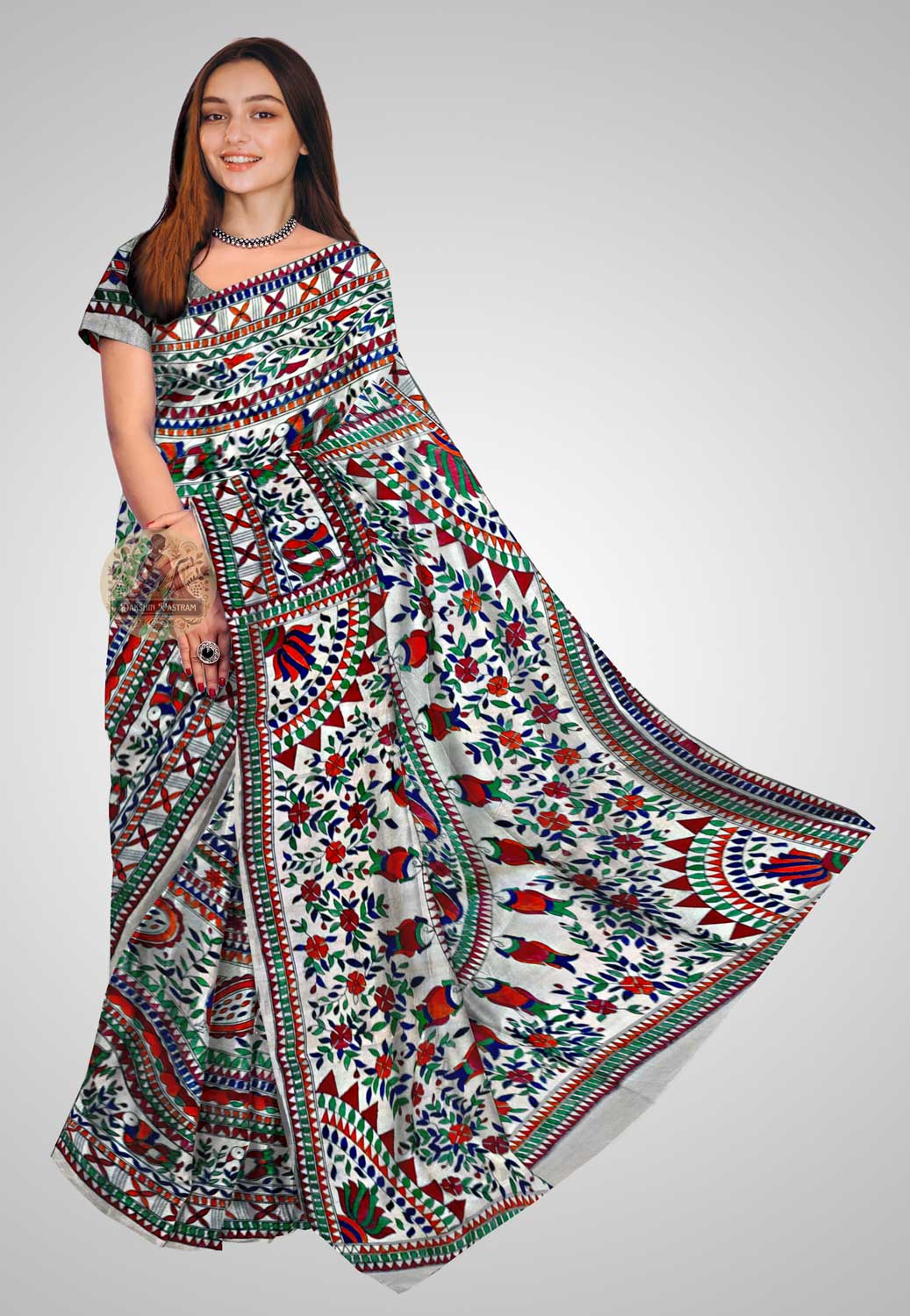 Buy Ghicha Tussar Silk Saree online – Ghicha Tussar Saree front view