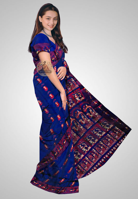 Buy Baluchari Saree online – Handloom Baluchari Silk Saree side view
