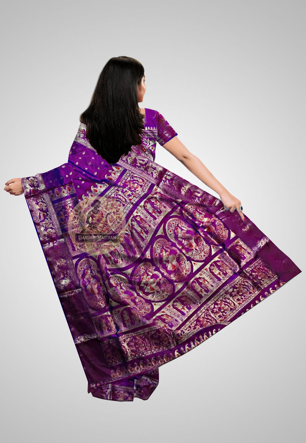Buy Swarnachari Saree online – Swarnachari Saree rear view
